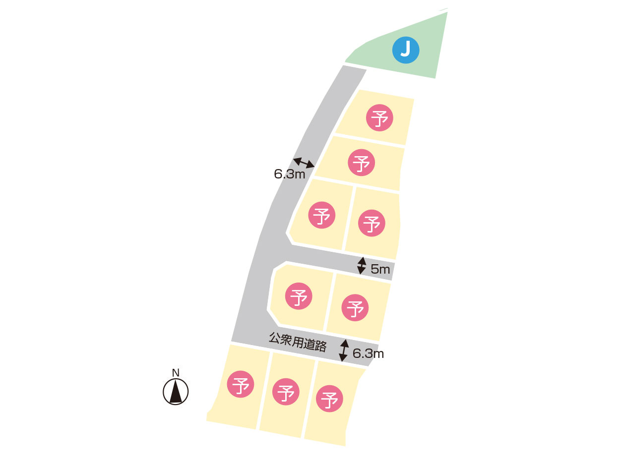 五加上原分譲地区画図