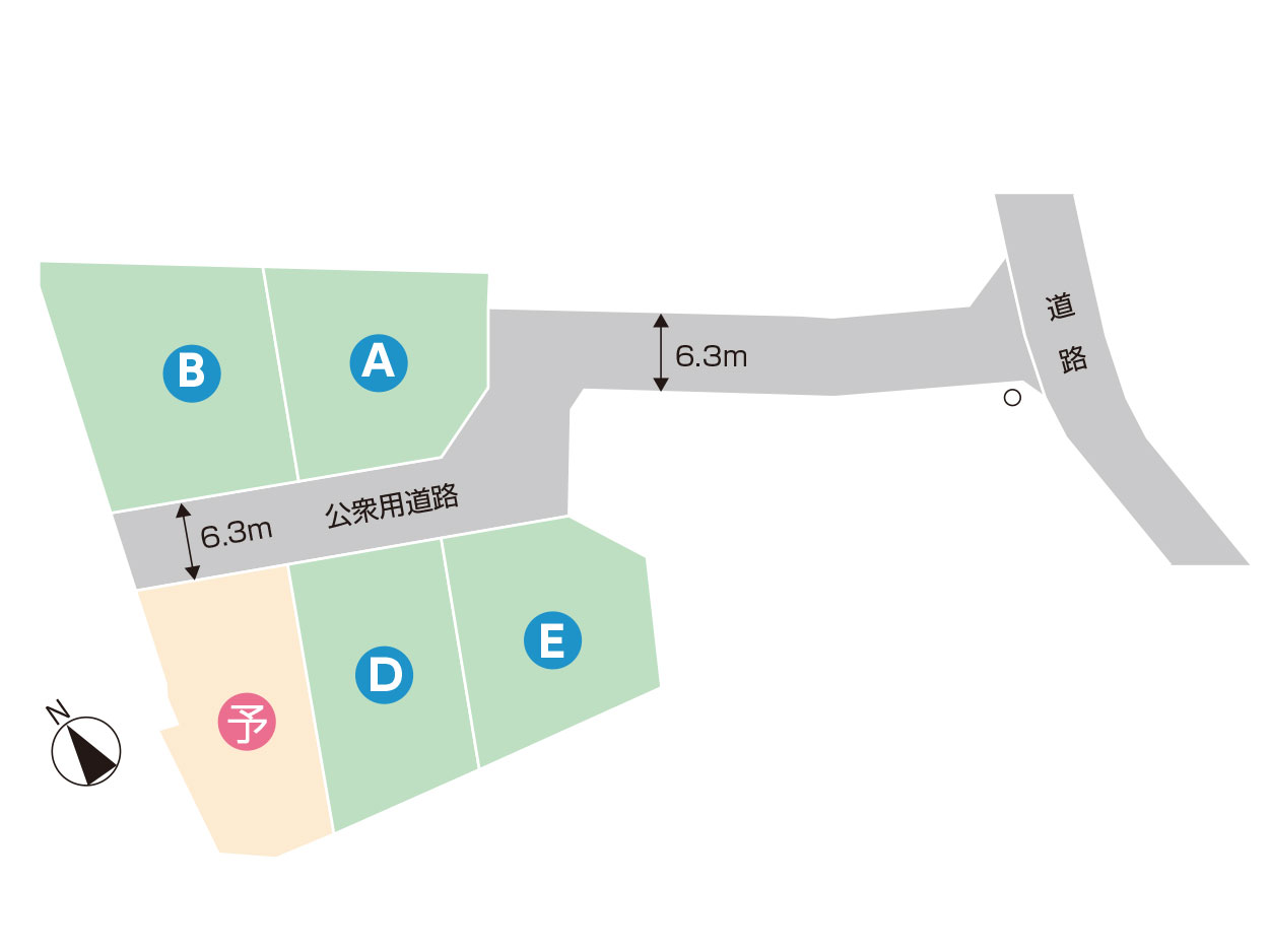 上田市小泉III分譲地区画図