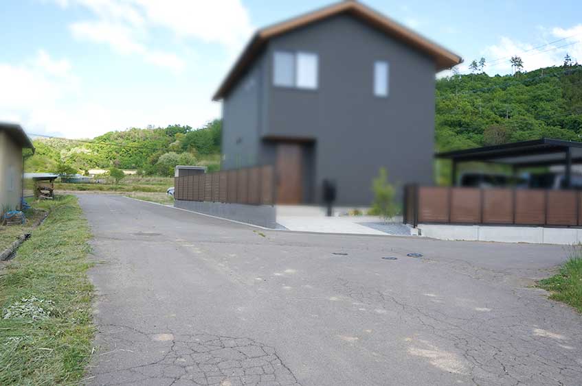 上田市長瀬分譲地　北側